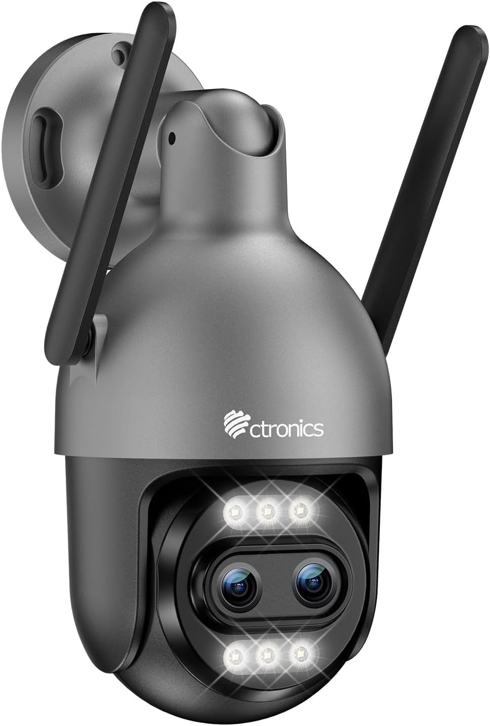 Ctronics 4K 防犯カメラ 屋外 10倍ハイブリッドズーム 5GHz Wi-Fi 人/ペット/車両検知 自動追尾 オートフォーカス PC遠隔操作 赤青アラームライト搭載 声光威嚇 24時間録画 FTP/NVR/NAS 256GB TF 9126abaa