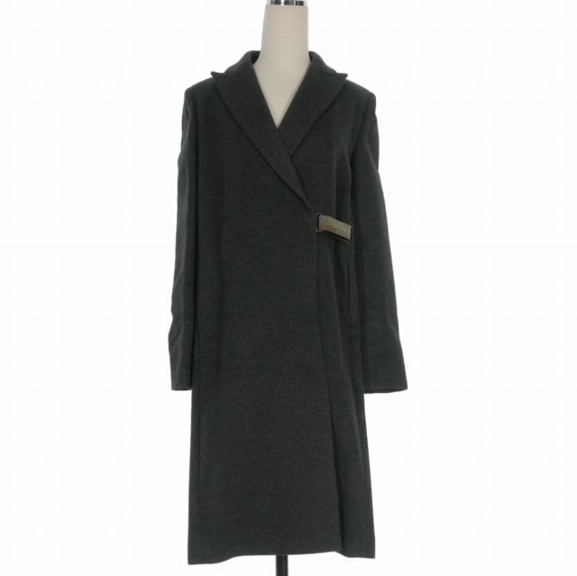 ブルネロクチネリ BRUNELLO CUCINELLI バックル装飾 ロングコート ジャケット 長袖 40 グレー ＤＷ5214101 国内正規