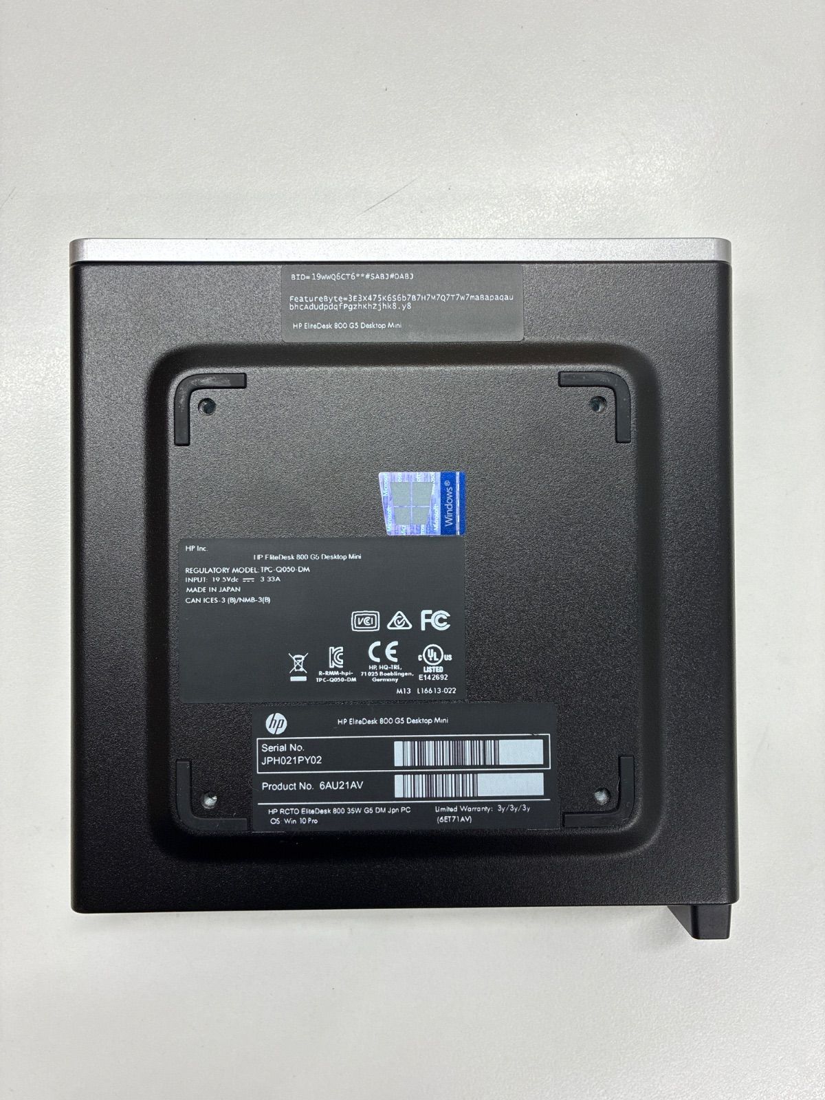 HP EliteDesk 800 G5 Mini i5-9500T 中古 BIOS確認済 - メルカリ