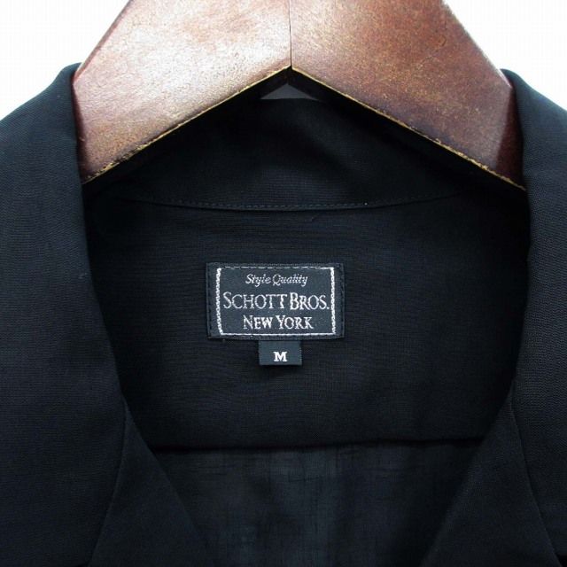 ショット SCHOTT BROS スラブ シフォン オープンカラー 長袖 シャツ