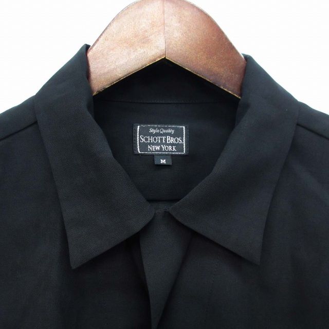 ショット SCHOTT BROS スラブ シフォン オープンカラー 長袖 シャツ