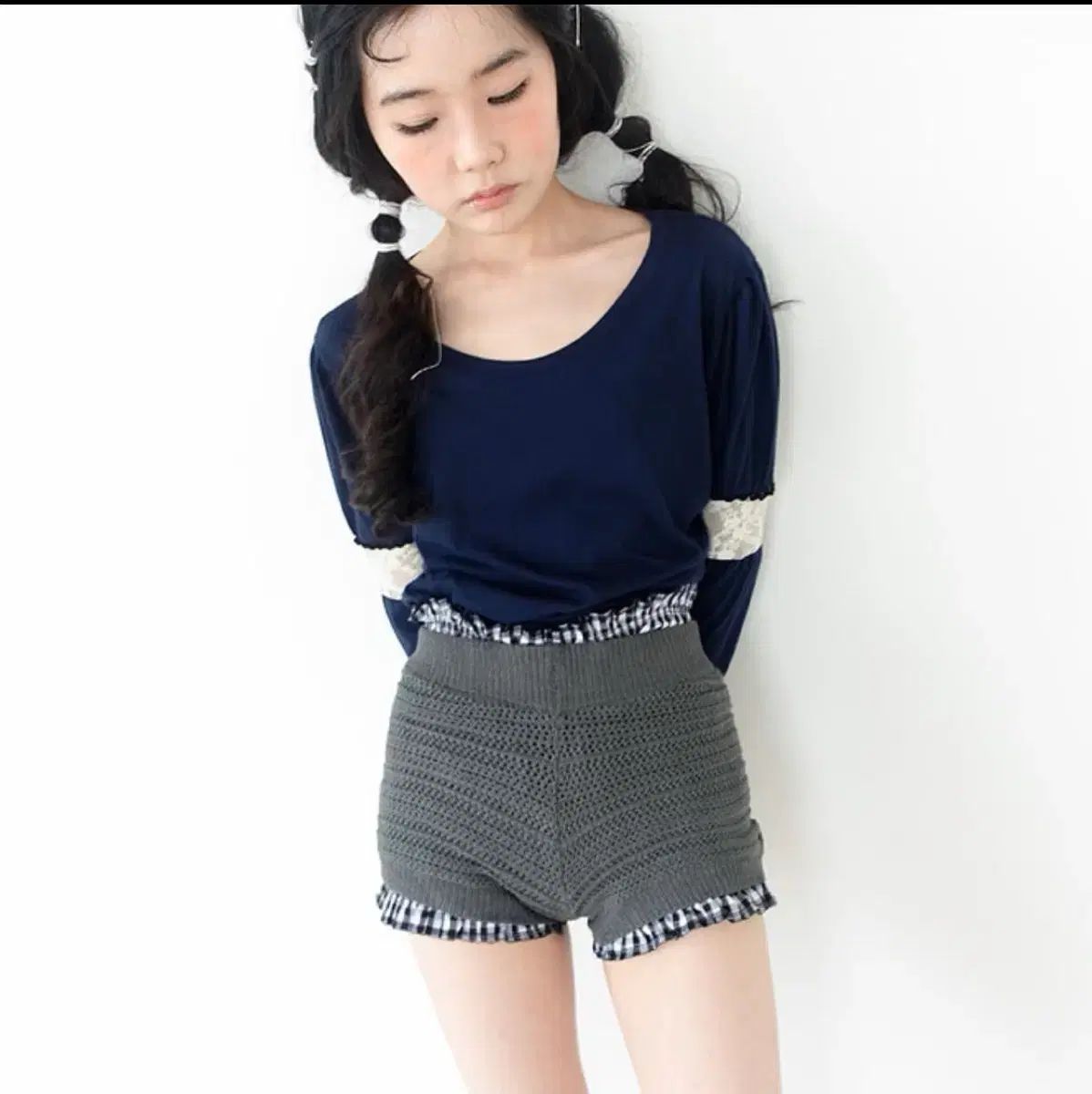 ショップフェアリー パフ レース トリム Tシャツ
