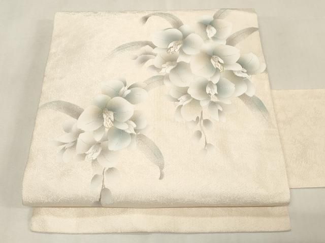 平和屋着物●九寸名古屋帯　胡蝶蘭　金彩　正絹　逸品　CABG9526dy