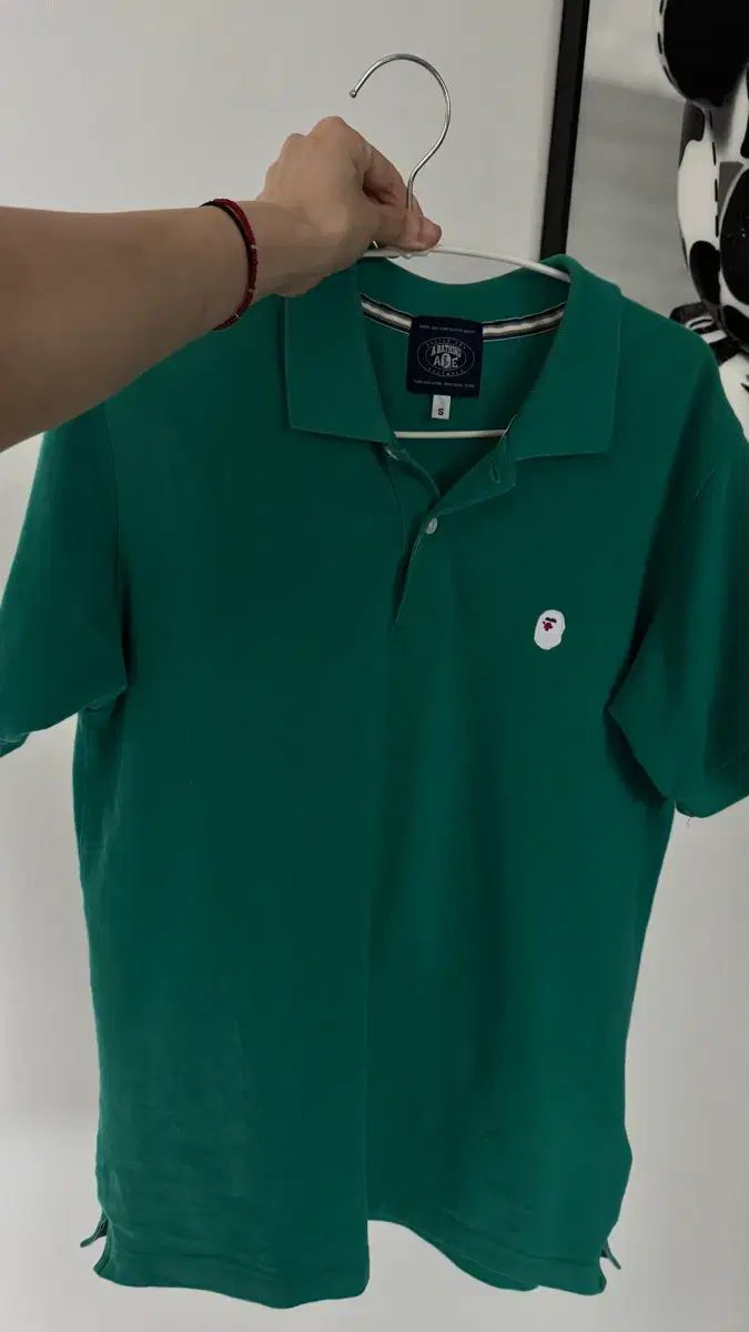 ターコイズ A BATHING APE カラーTシャツ ハングルタグ付