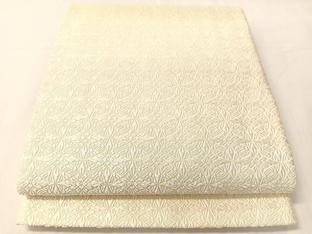 平和屋着物●六通柄袋帯　唐織　七宝花文　正絹　逸品　CABJ0589vp