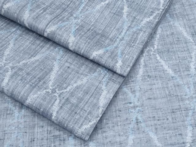 平和屋着物＊夏物　紬　菱繋ぎ　正絹　逸品　CABJ0899th