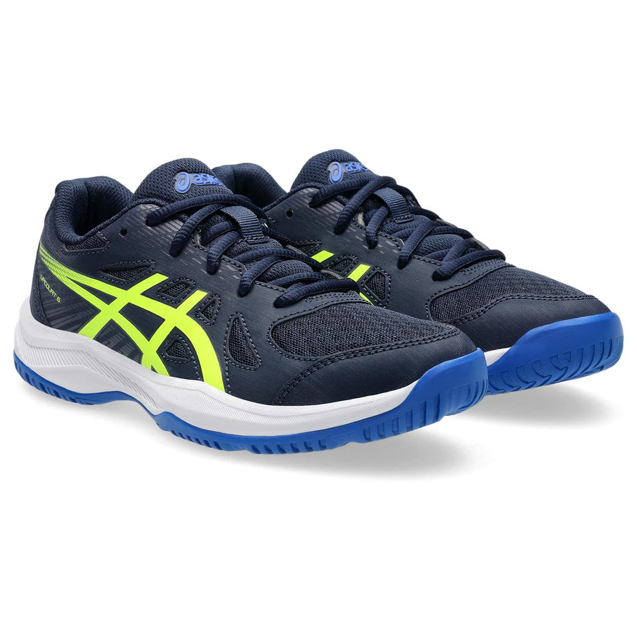 [アシックス] バレーボールシューズ UPCOURT 6 GS 1074A045 ジュニア 401(ミッドナイト／セーフティイエロー) 21.0 cm 2E [401(ミッドナイト／セーフティイエロー)] [21.0 cm 2E]