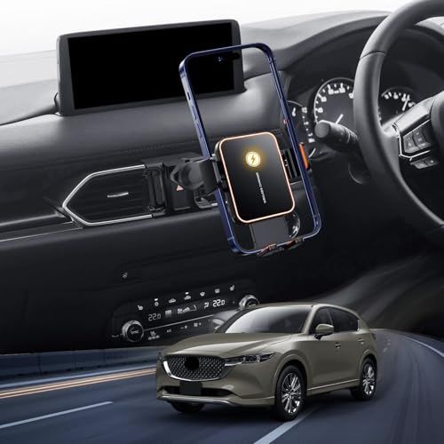 R◆LUWU CX-5・CX-8 スマホホルダー 【最大15Wワイヤレス充電、電動アームでスムーズロック】 CX-5 アクセサリー CX-8 カスタムパーツ b30a9b6b