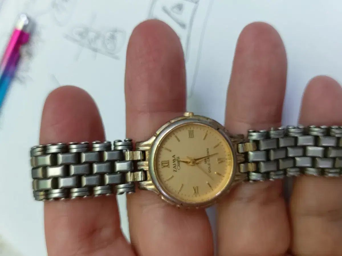 자이마 18K GOLDクラウン 쿼츠 レディース 時計