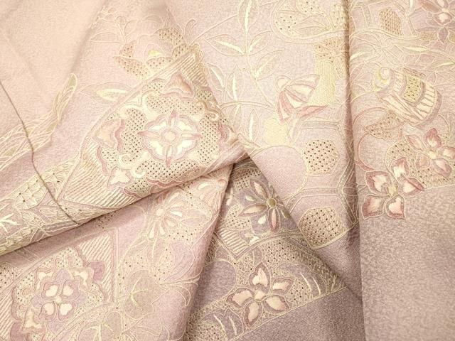 平和屋着物▽中国三大刺繍 スワトウ刺繍 汕頭刺繍 総刺繍 訪問着 吉祥