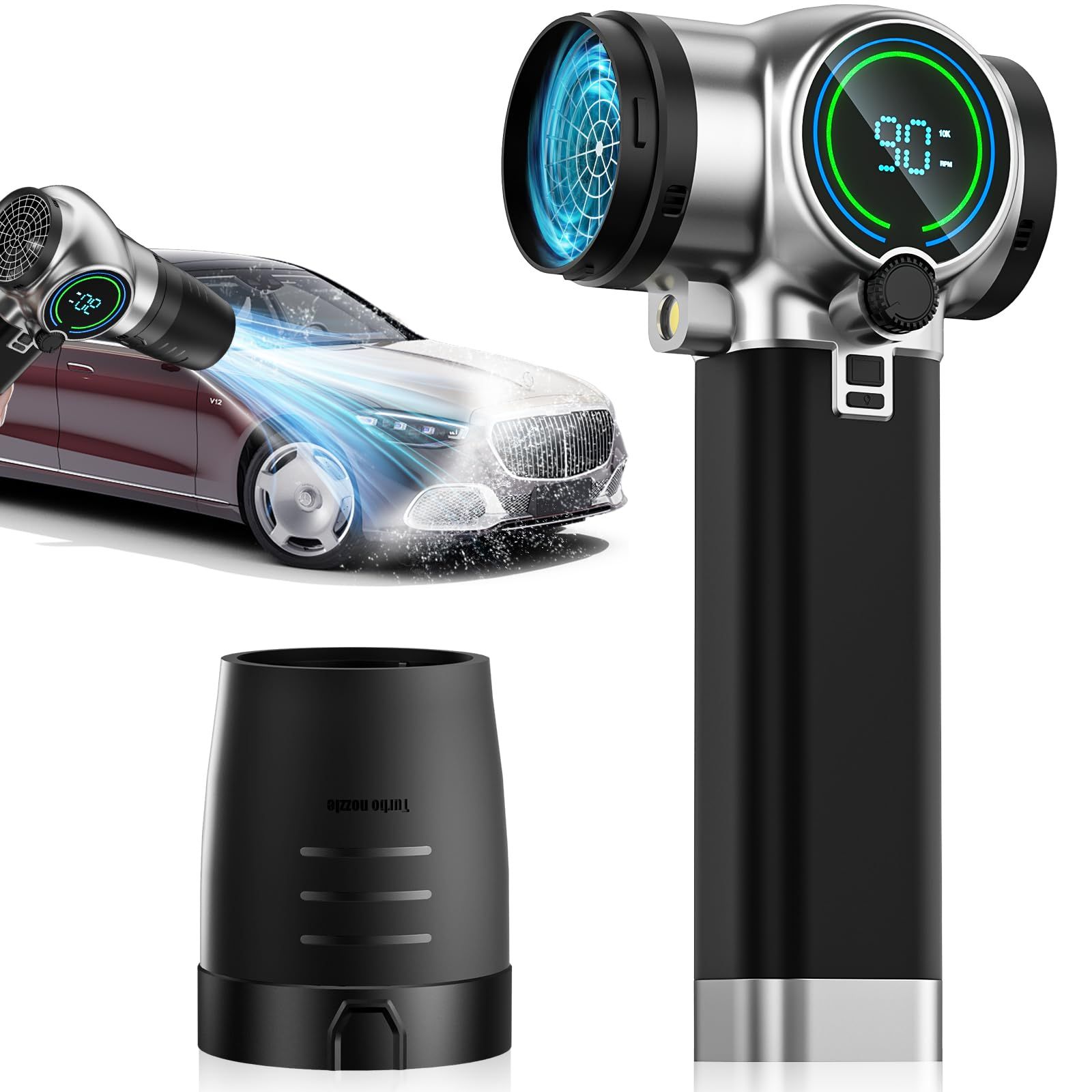 ブロワー 強力 洗車 Semtyait新登場【プロ監修・2600g超強推力・245m/s究極の爆風】ぶろわー エアダスター【ドイツ レッド?ドット賞受賞ブランド】 軽量小型ブロワー 無段階風量調整 24000mAh BMS高性能電池 充電式 7a3de441
