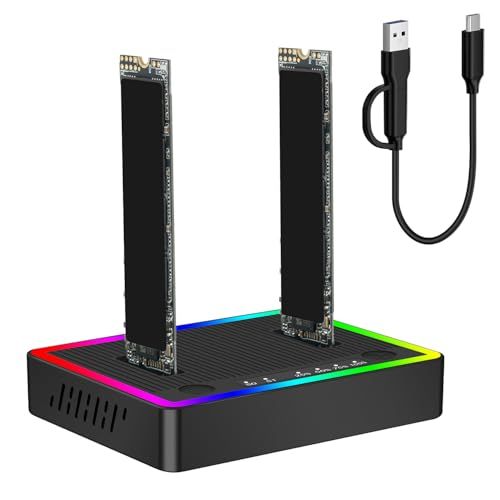 M.2 NVMe SATA SSD クローナー ドック デュアルベイM.2 NVME SATA SSD エンクロージャ 20Gbps S-SDドッキングステーション USB3.2 Gen 2x2 ハードディスクドック 工具不要 M key/B+M key ★m 8,672円