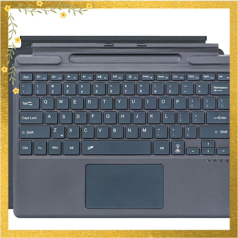 TJK ワイヤレスキーボード Microsoft Surface Pro8/ProX/Pro9/Pro10/Pro11 用 Bluetooth キーボード US英語配列[78キー] Pencil収納設置 USB Type-C 充電口 軽量 分離式 ブルートゥー