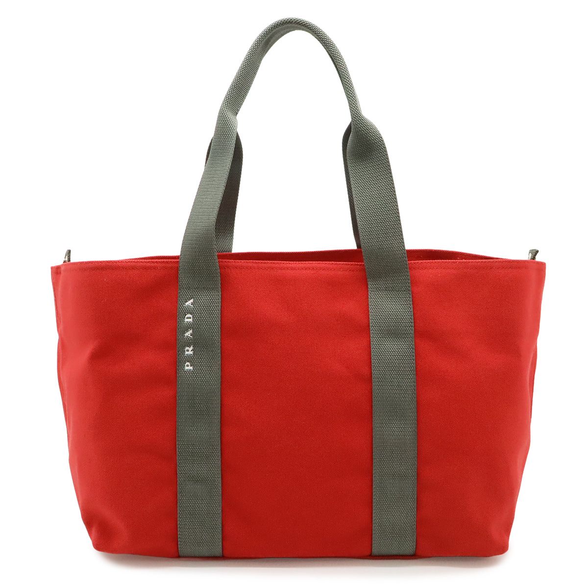 PRADA プラダ プラダスポーツ スポーツライン カナパ ジム トートバッグ ショルダーバッグ セミショルダー キャンバス SCARLATTO 赤 レッド 4VA368