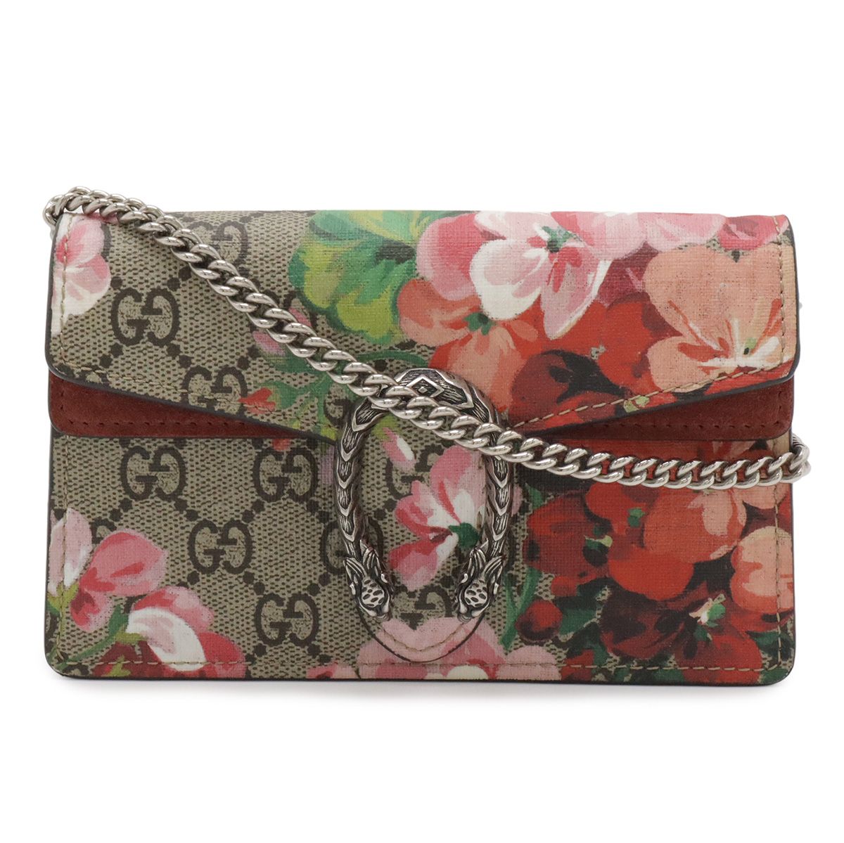 GUCCI グッチ ディオニュソス GGブルームス スーパーミニバッグ チェーンショルダーバッグ 2WAY クラッチ タイガーヘッド ベージュ ピンク 476432