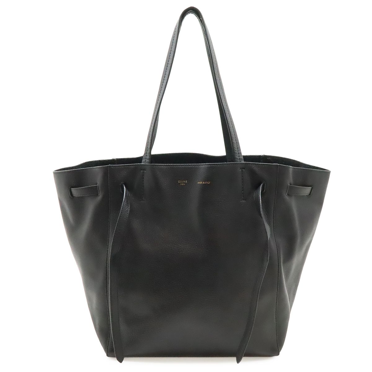 CELINE セリーヌ カバファントム スモール トートバッグ ショルダーバッグ ショルダートート セミショルダー レザー ブラック 黒 189023