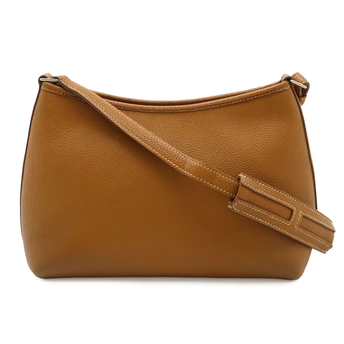 HERMES エルメス ベルランゴPM ショルダーバッグ ワンショルダー セミショルダー ヴォーエプソン レザー ブラウン 茶 シルバー金具 □K刻印