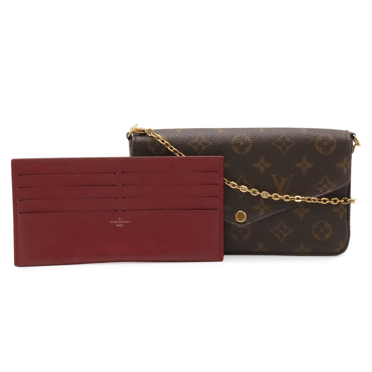 LOUIS VUITTON ルイ ヴィトン モノグラム ポシェット フェリシー ショルダーバッグ 2WAY クラッチバッグ フューシャ コインケース欠品 M61276