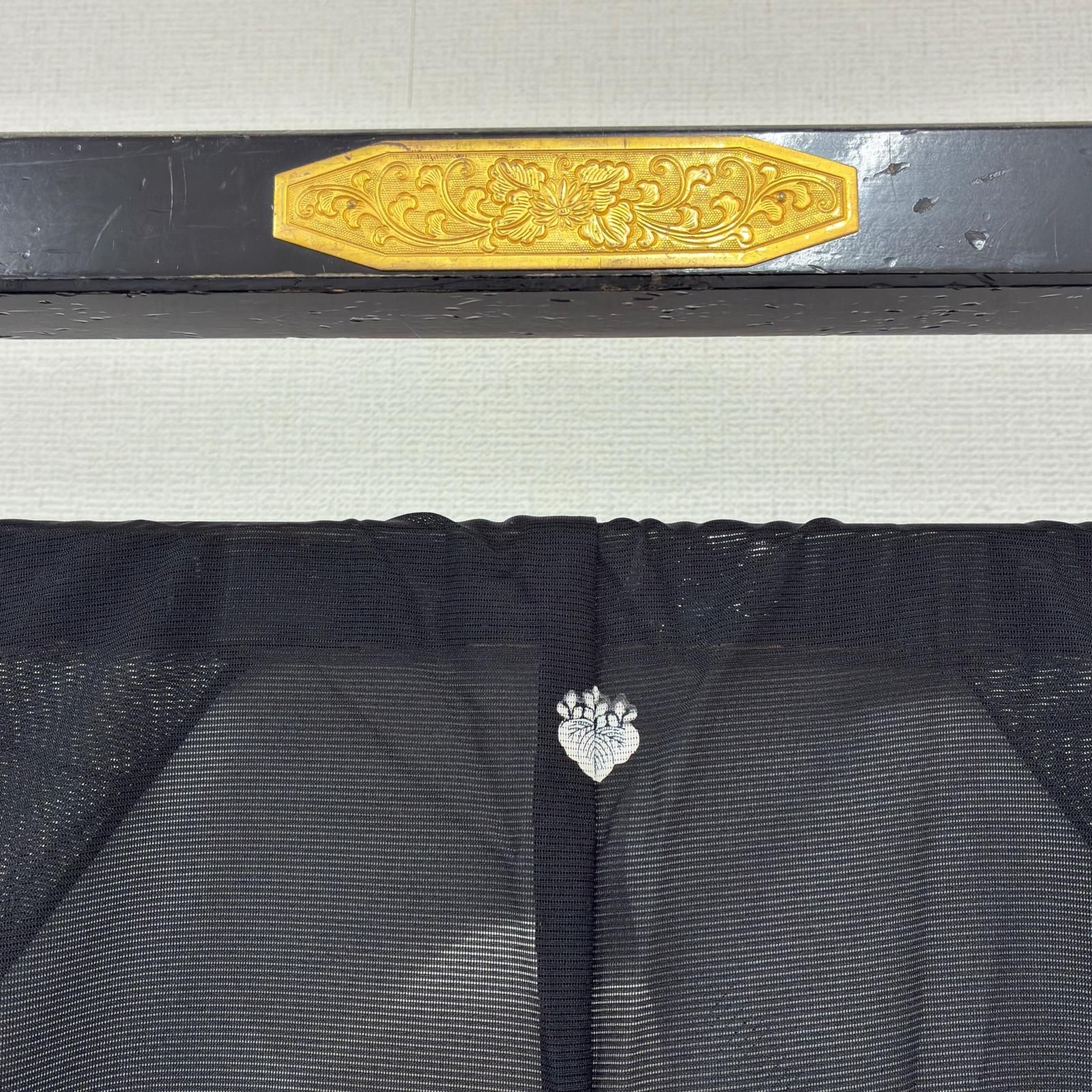 夏着物 洗える着物 絽 黒留袖 上品な染め 五つ紋 化繊 着物 a-318