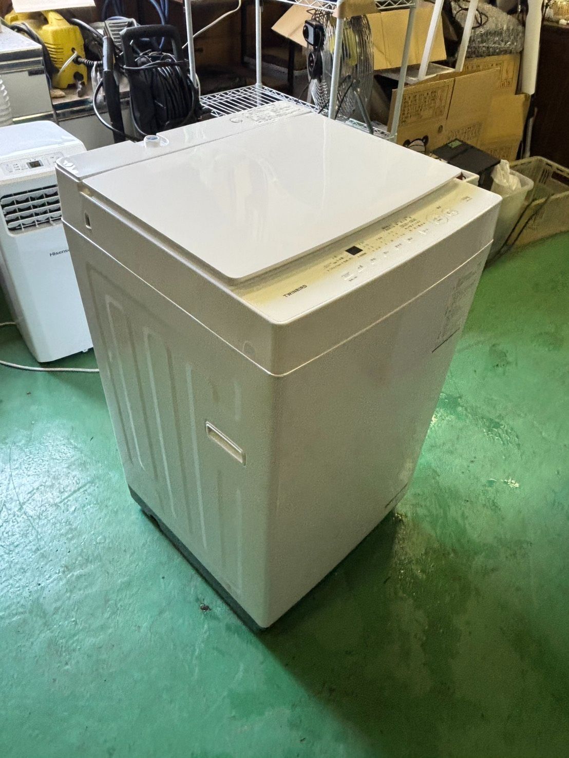 極美品 2024年製 ツインバード 全自動洗濯機 5.5kg WM-ED55 [398