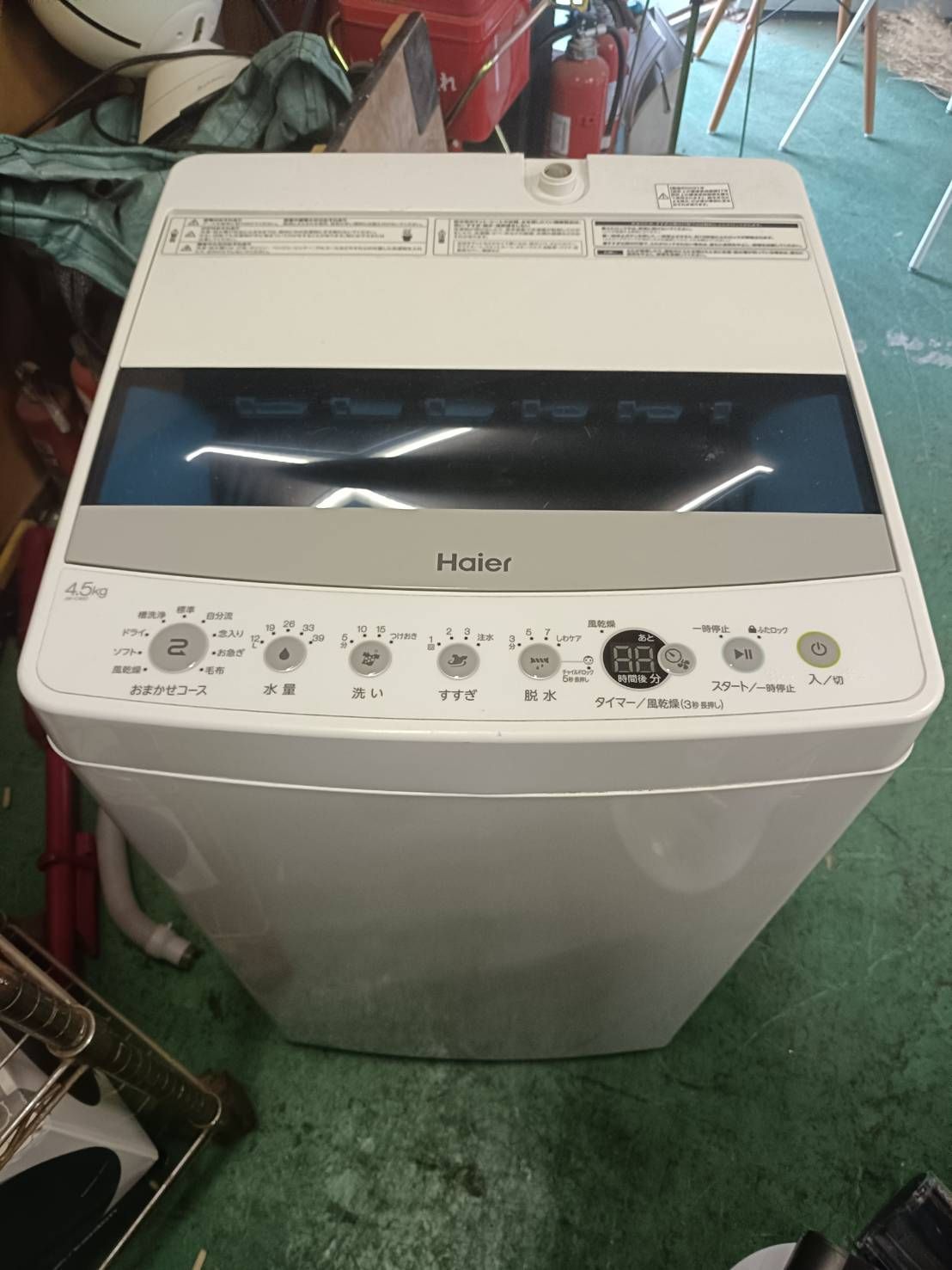 ハイアール 全自動洗濯機 4.5kg 2021年製 JW-C45D 一人暮らし [399