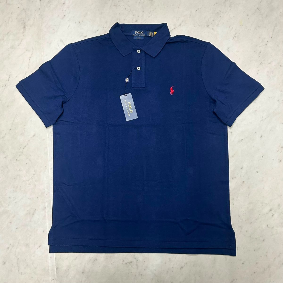 米国仕様 POLO ラルフローレン RALPH LAUREN 半袖 ポロシャツ Pony Logo Polo Shirts 紺 (RLPS3)