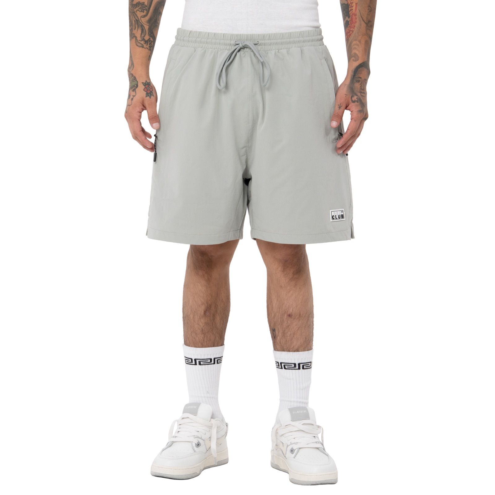 PRO CLUB Performance Stretch Nylon Active Short - 5 1/2 Inch Inseam [silver] 13pc0504 プロクラブ ショートパンツ