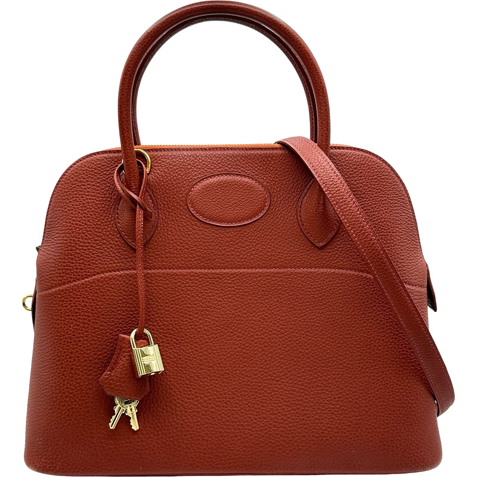 エルメス HERMES ボリード31 □E刻印 キュイーブル/ゴールド金具 トゴ レディース ショルダーバッグ