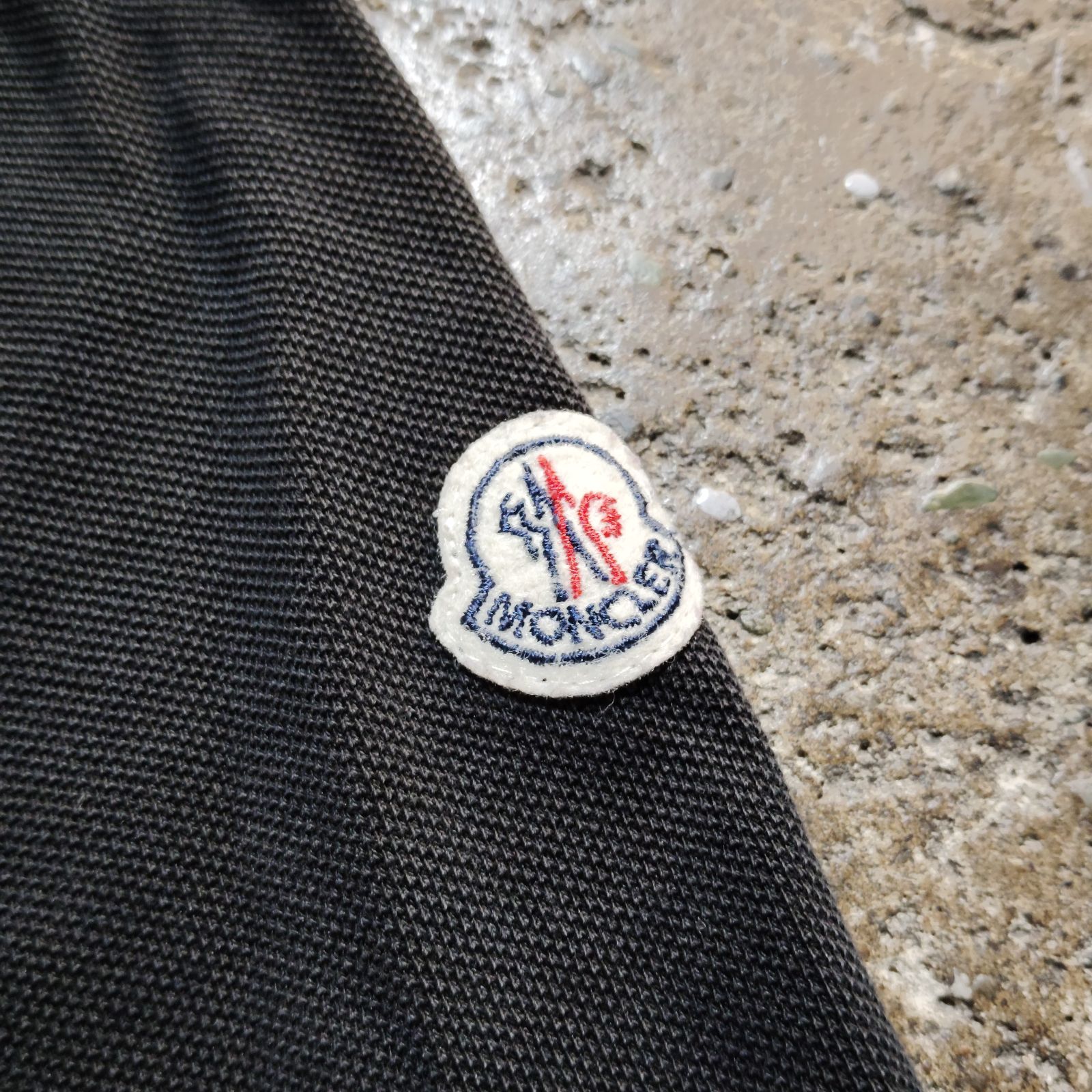 MONCLER ポロシャツ XL モンクレール MAGLIA POLO ブラック グレー