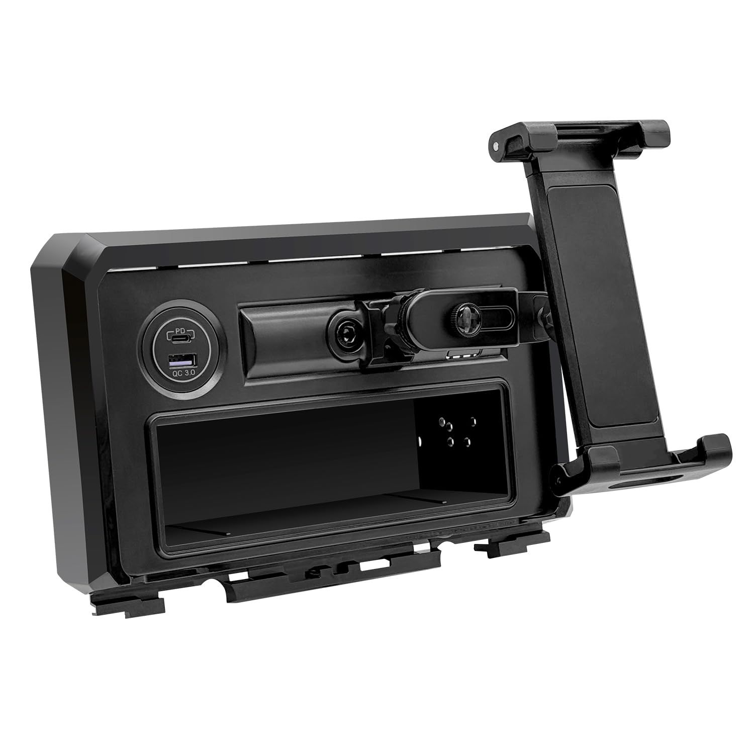 セイワ(SEIWA) 車種専用用品 スズキ ジムニー&シエラ&ノマド(JB64/JB74/JC74)専用 スマホホルダー＆タブレットホルダー オーディオパネル RAY22 USB-C×1 USB-A×1 PD30W 急速充電可能 1DINボックス 小物収納 5