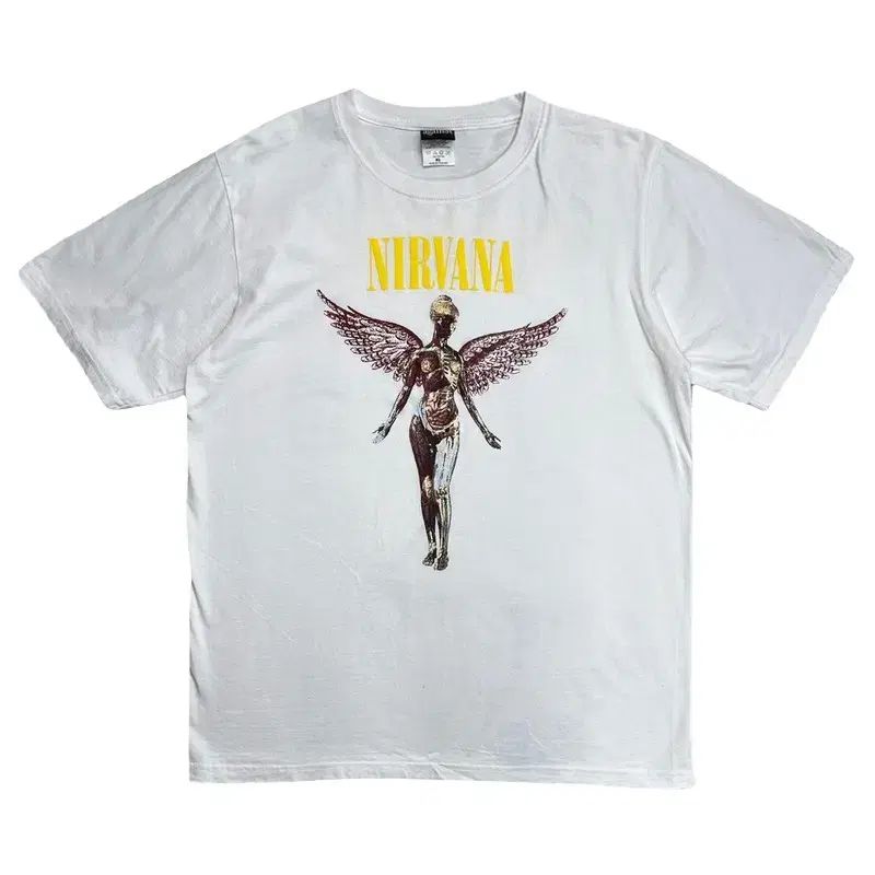 AGAINST NIRVANA(ニルヴァーナ) エンジェルグラフィック Tシャツ 白 XL