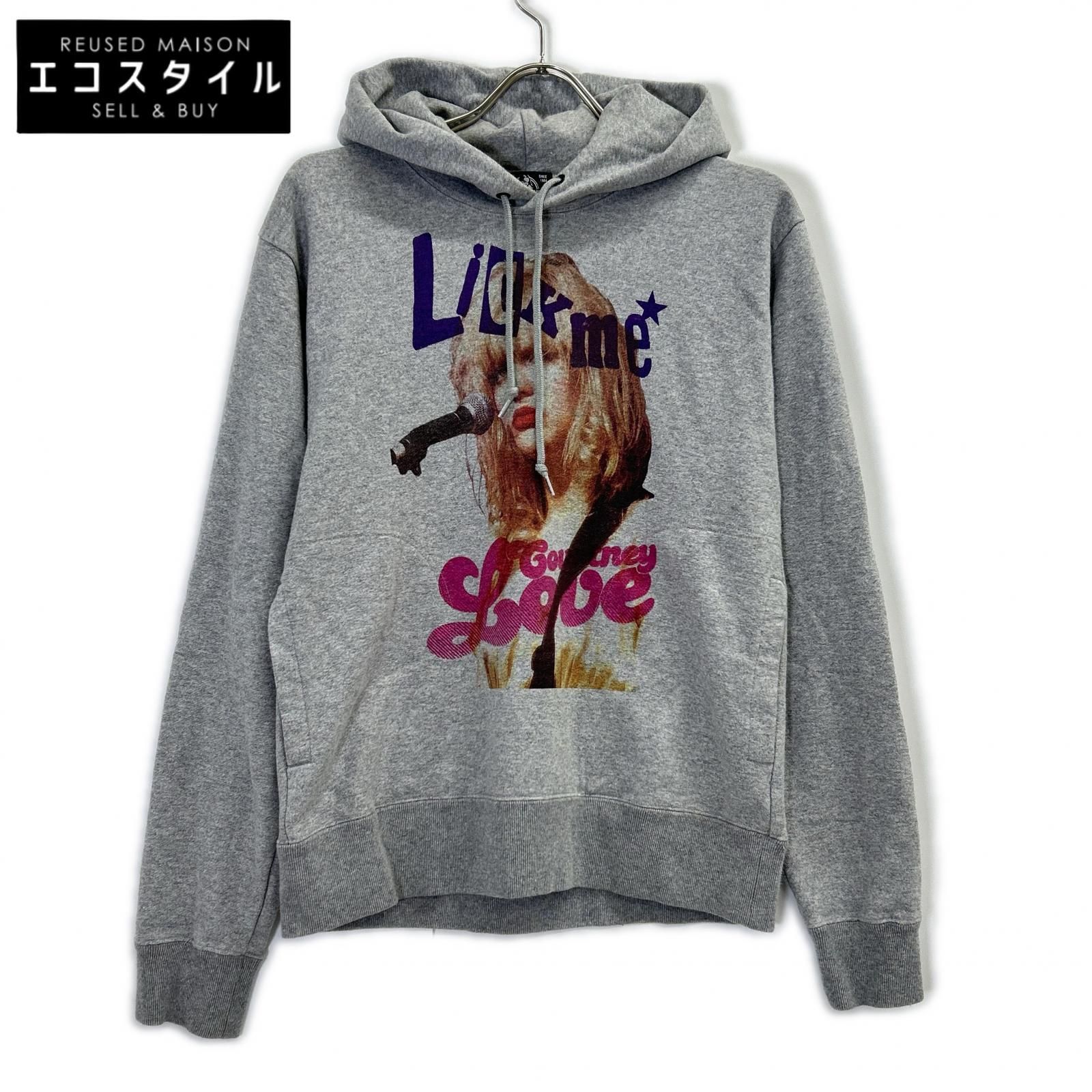 HYSTERIC GLAMOUR　ヒステリックグラマー　02171CF04 グレー LICK ME LOVE プルオーバーパーカ　S
