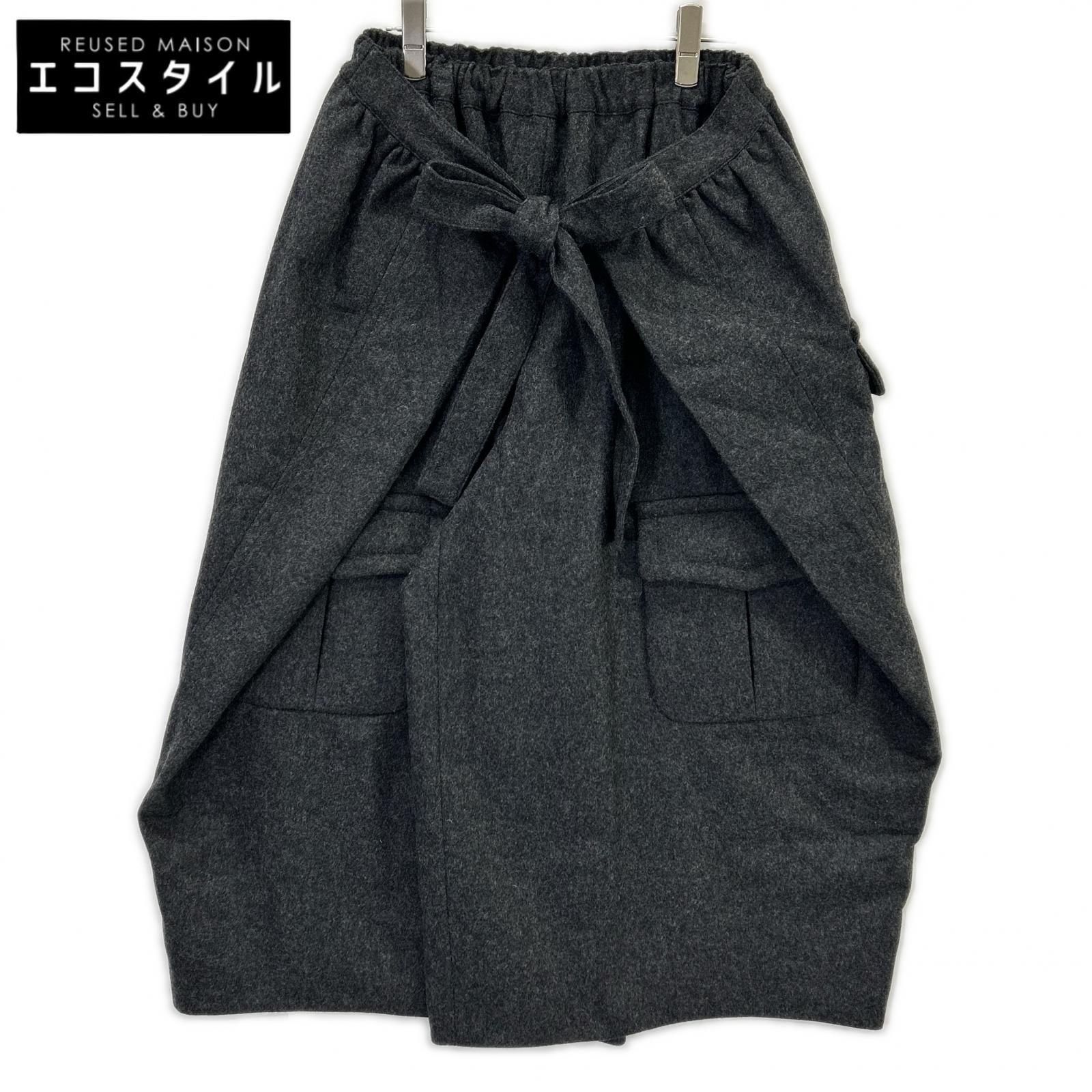 COMMEdesGARCONS COMMEdesGARCONS　コムデギャルソンコムデギャルソン（コムコム）　RP-P017 25年 グレー ウール Wide Leg Trousers　S