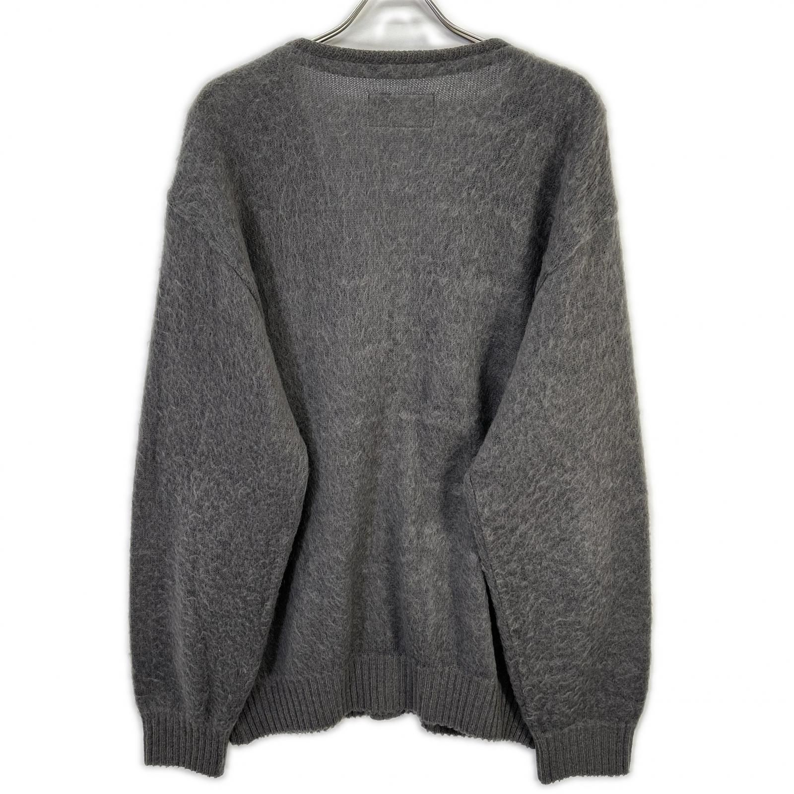 WACKO MARIA ワコマリア グレー ウール混 MOHAIR KNIT CARDIGAN/モヘア