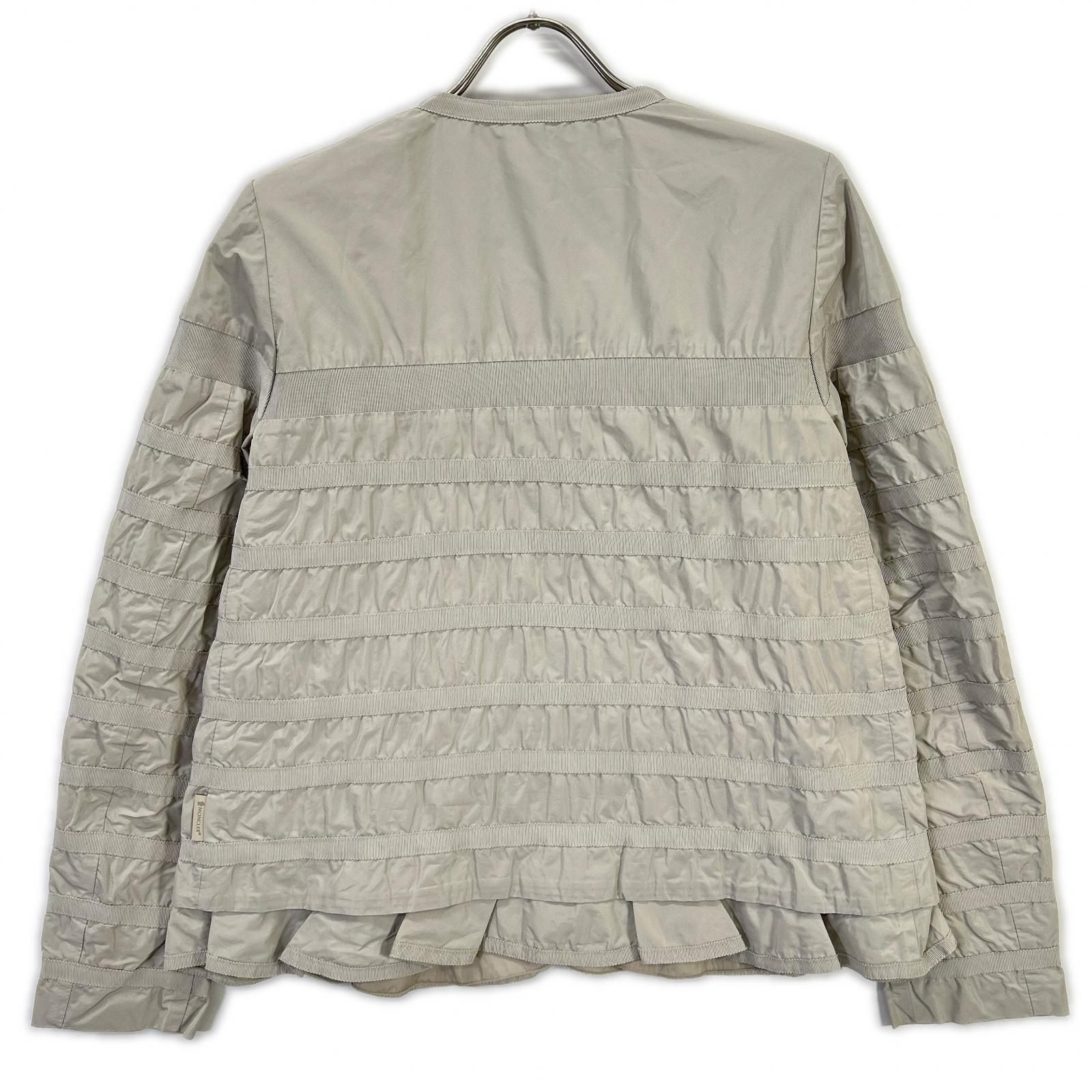 MONCLER モンクレール グレー ナイロン CARMIN ノーカラージャケット 0