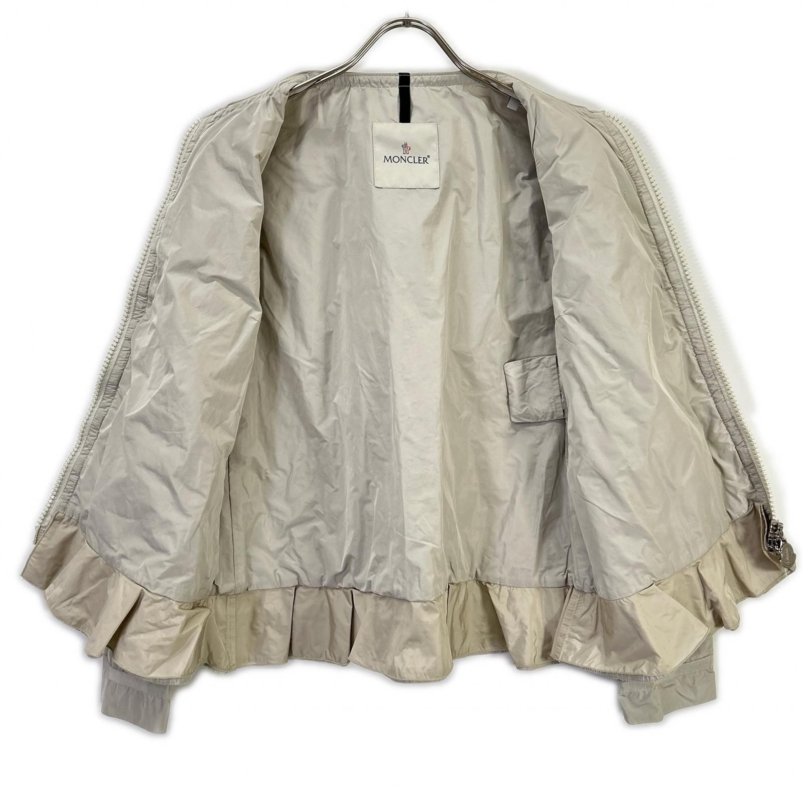 MONCLER モンクレール グレー ナイロン CARMIN ノーカラージャケット 0