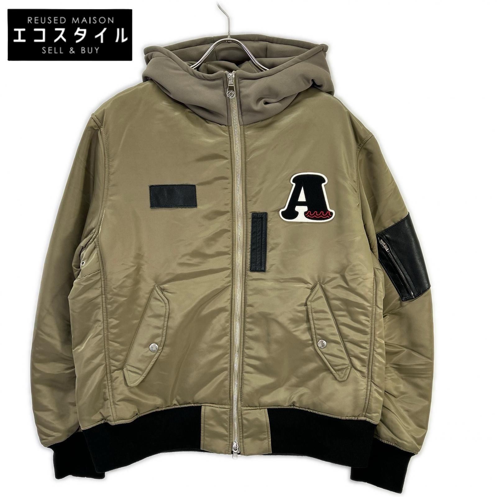 ACANTHUS アカンサス ×MUTA MARINE カーキ Nylon Hooded MA-1 XL 
