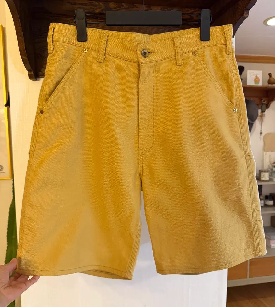 AURALEE オーラリー カーペンター コットン ハーフパンツ (3)