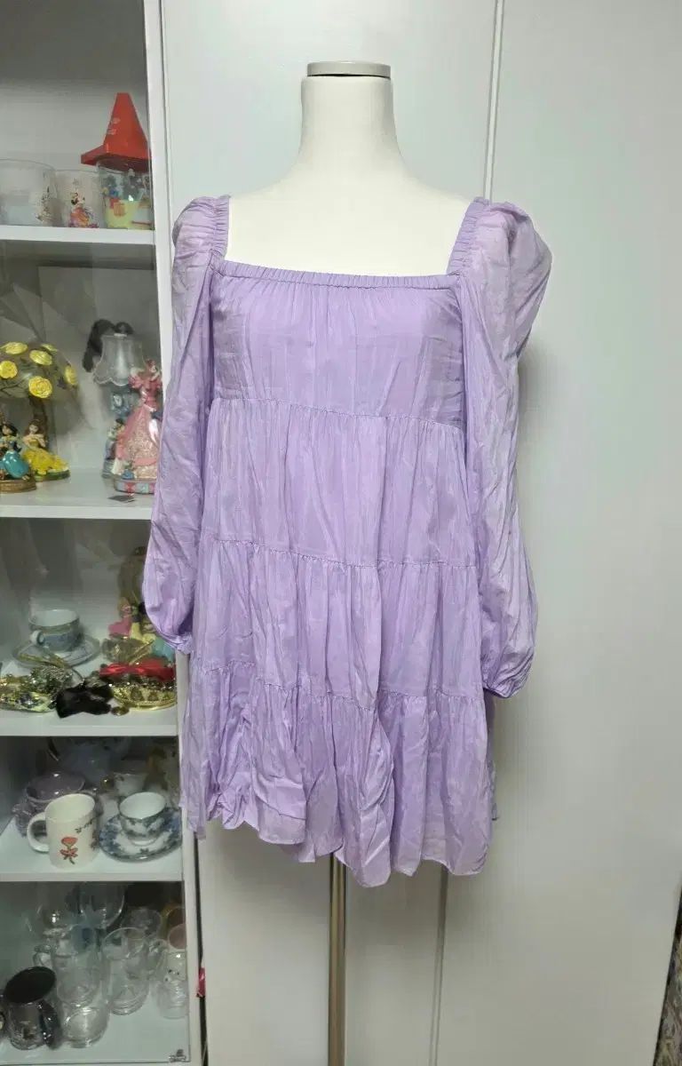 Alice + Olivia 앨리스・オリビア ベビードール パープル シルク ONE PIECE