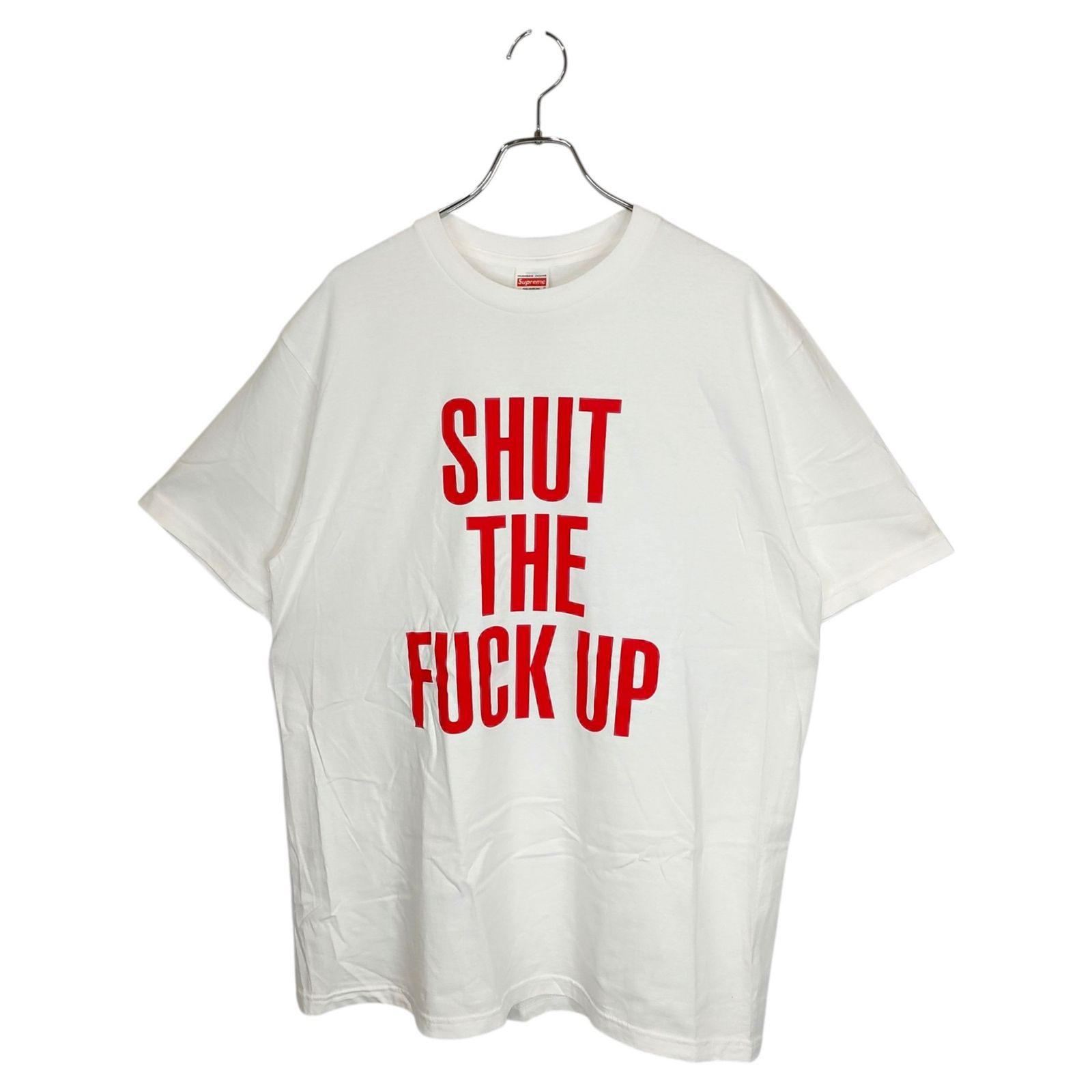 Supreme シュプリーム ×Number (N)ine Shut Up Tee ナンバーナイン 半袖 Tシャツ L ホワイト×レッド メンズ