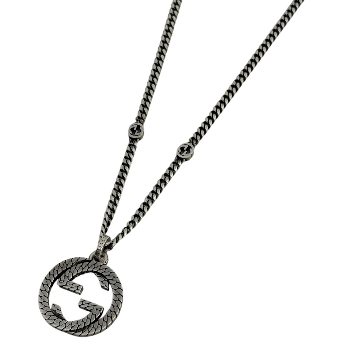 グッチ GUCCI インターロッキングG ネックレス シルバー925 シルバー レディース 【中古】