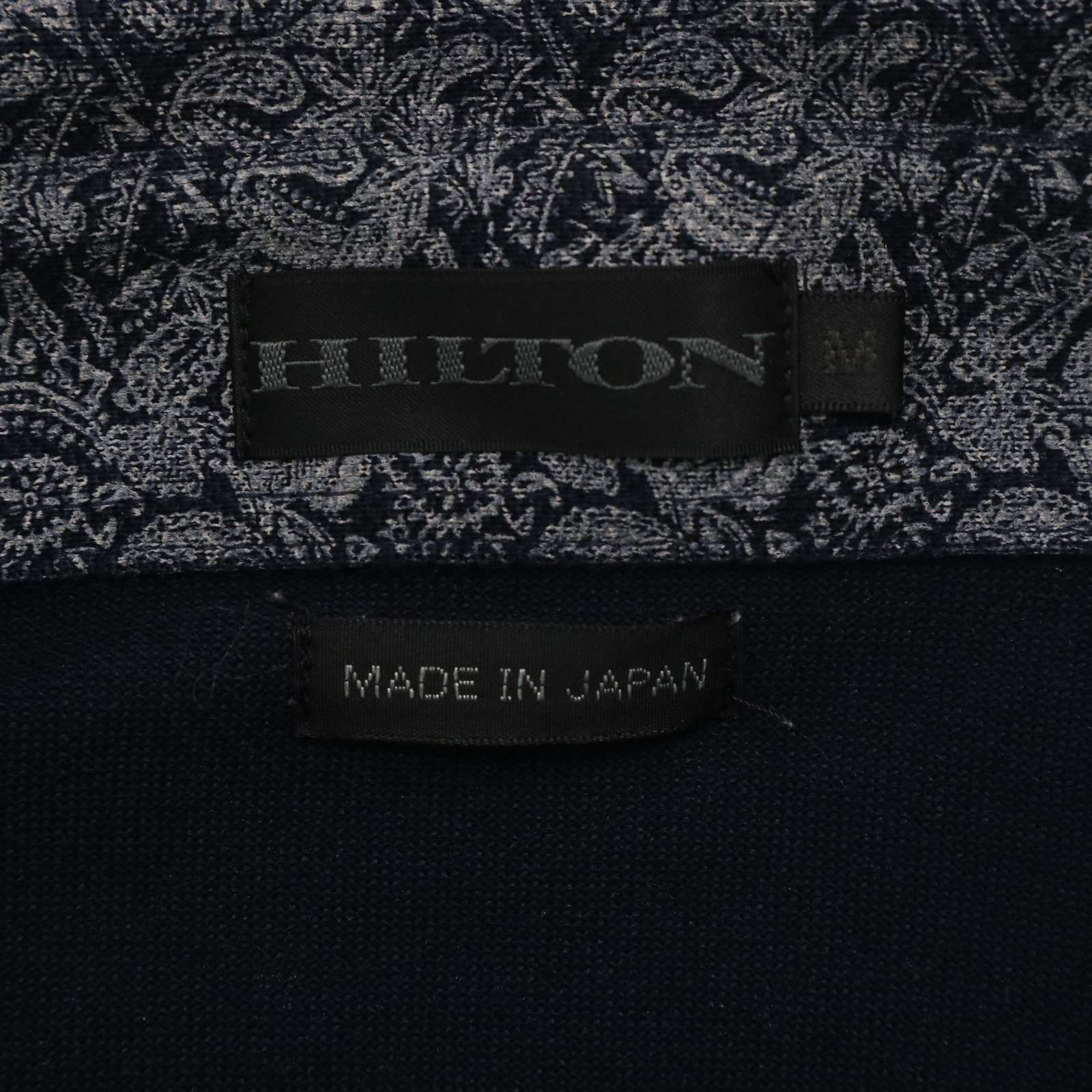 美品】HILTON ヒルトン 春夏☆ 半袖 ペイズリー 総柄 ポロシャツ 日本 