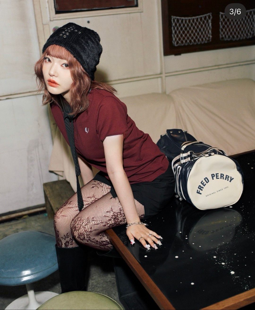 FRED PERRY フレッドペリー ポロシャツ EUR 38 レッド 無地 刺繍 ワンポイント ブランドロゴ 半袖 レディース