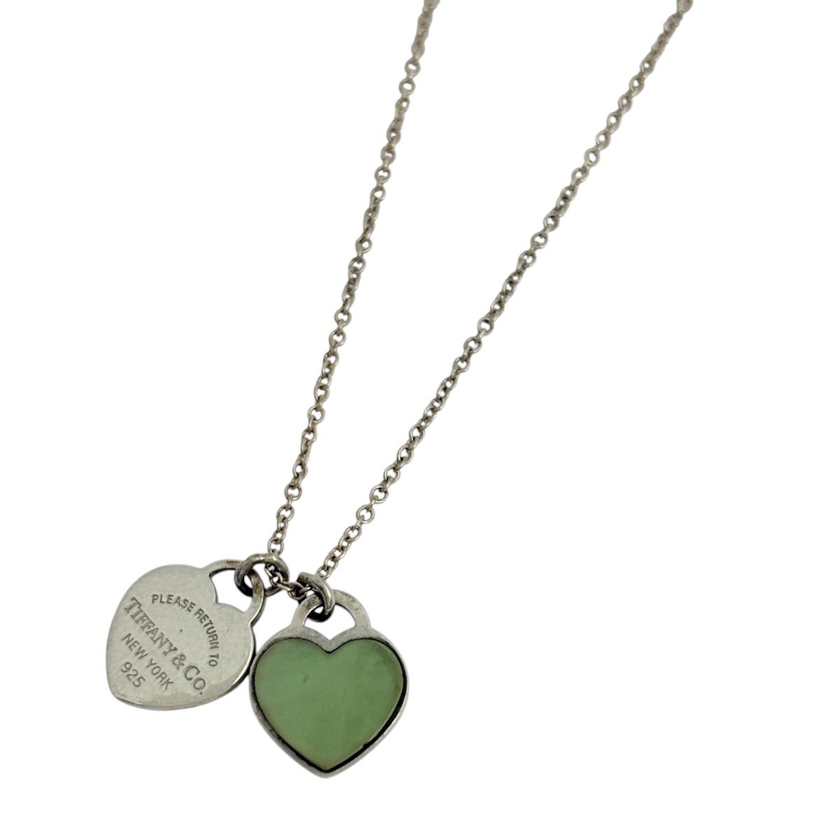 ティファニー TIFFANY&Co. リターントゥティファニー ダブル ハートタグ ネックレス ペンダント シルバー925 シルバー レディース 【中古】