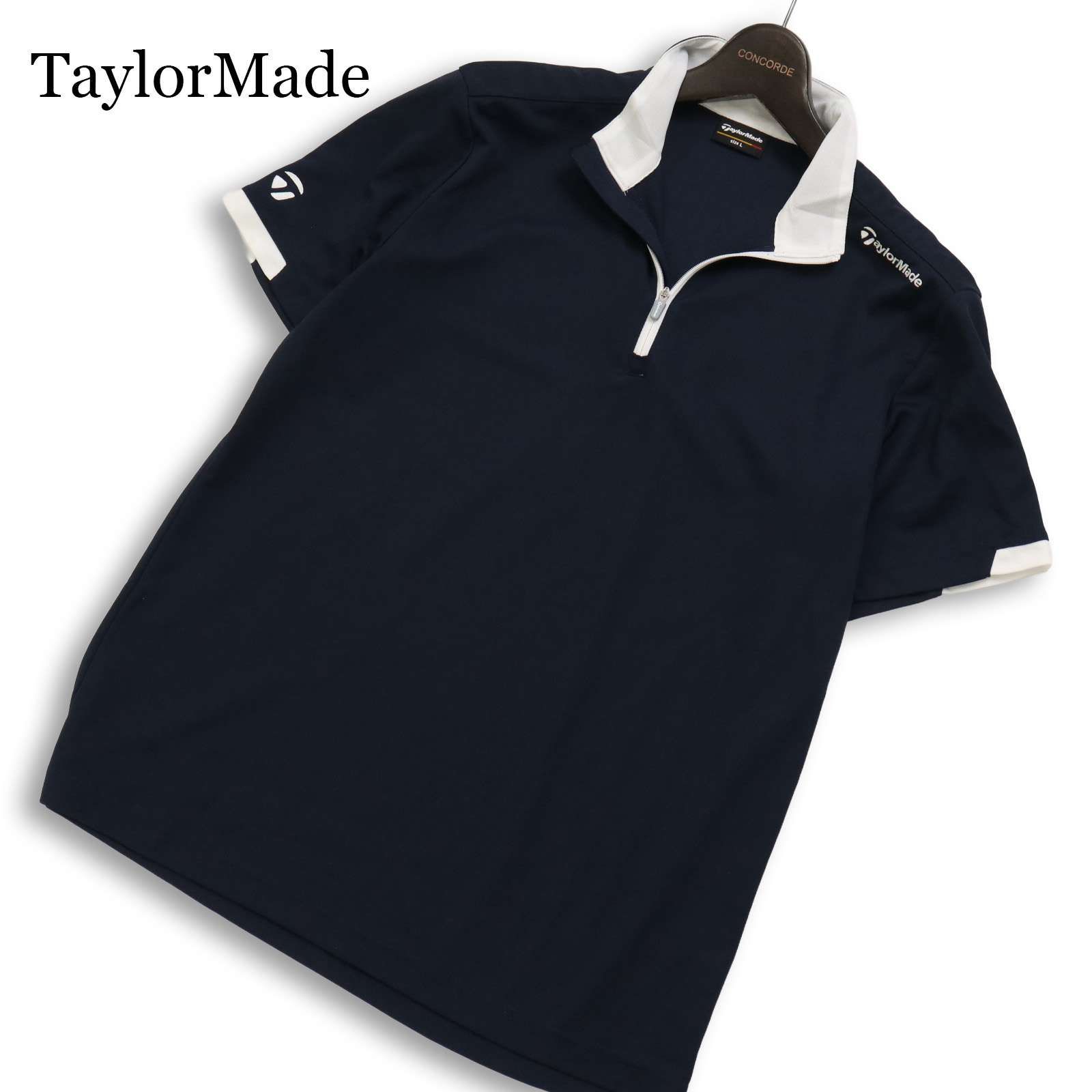 TaylorMade テーラーメイド ゴルフ 春夏☆ 半袖 ハーフジップ ロゴ刺繍