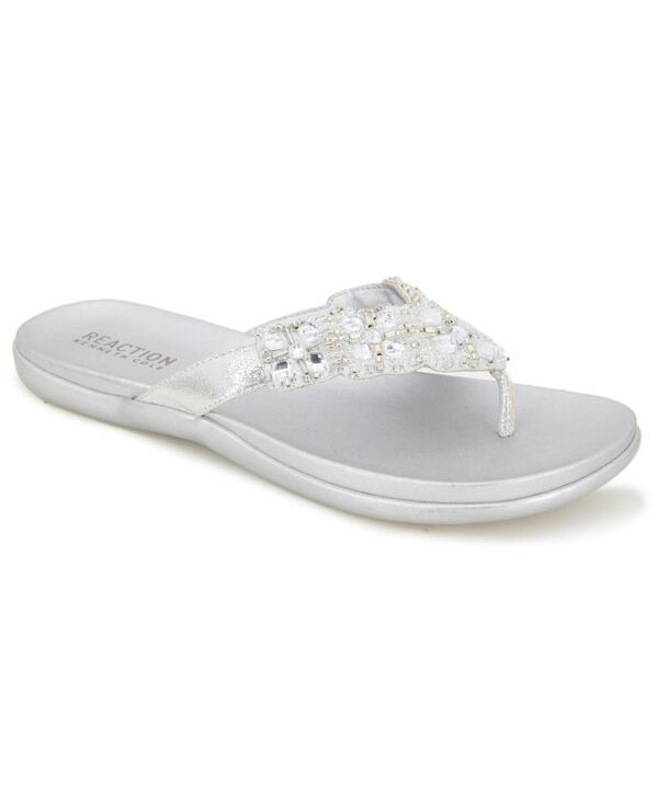 ケネスコール レディース シューズ サンダル Kenneth Cole Reaction Womens Glamathon Flat Sandalsilver シルバー