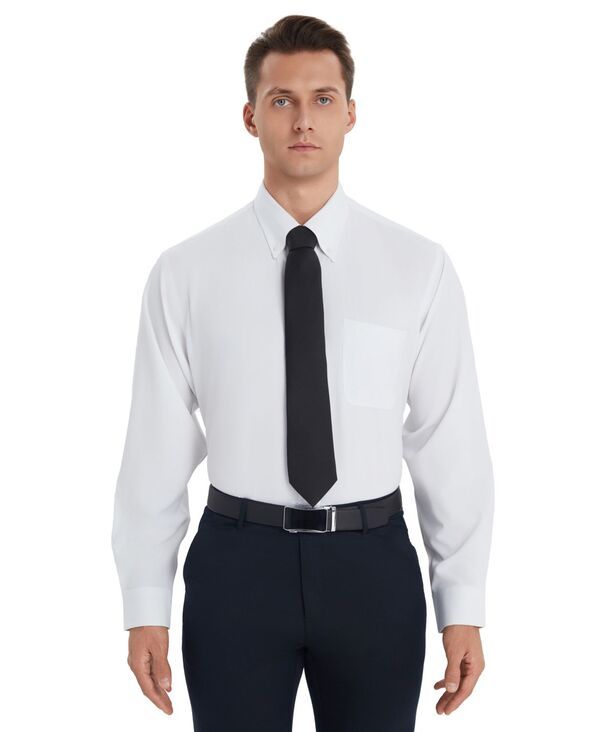 クラブルーム メンズ トップス シャツ Club Roomens Traveler Dresshirt White Solid ホワイト