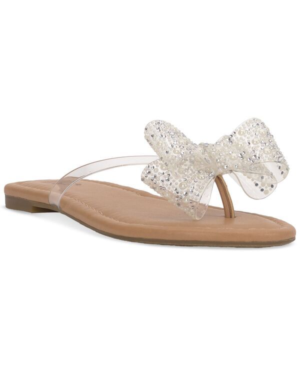 アイエヌシー インターナショナル コンセプト レディース シューズ サンダル INC International Concepts Womens Mabae Bow Flat Sandals Pear