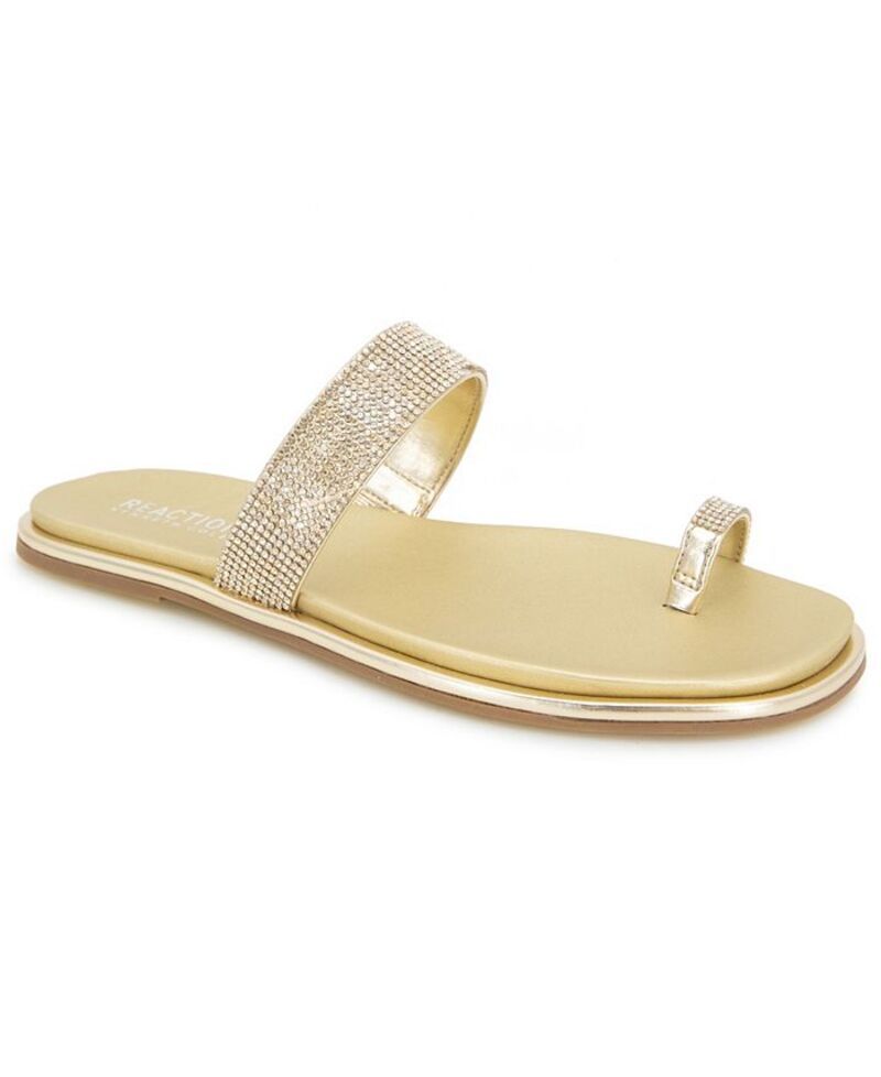 ケネスコール レディース シューズ サンダル Kenneth Cole Reaction Womens Wilfred Toe Loop Flat Sandals Gold ゴールド
