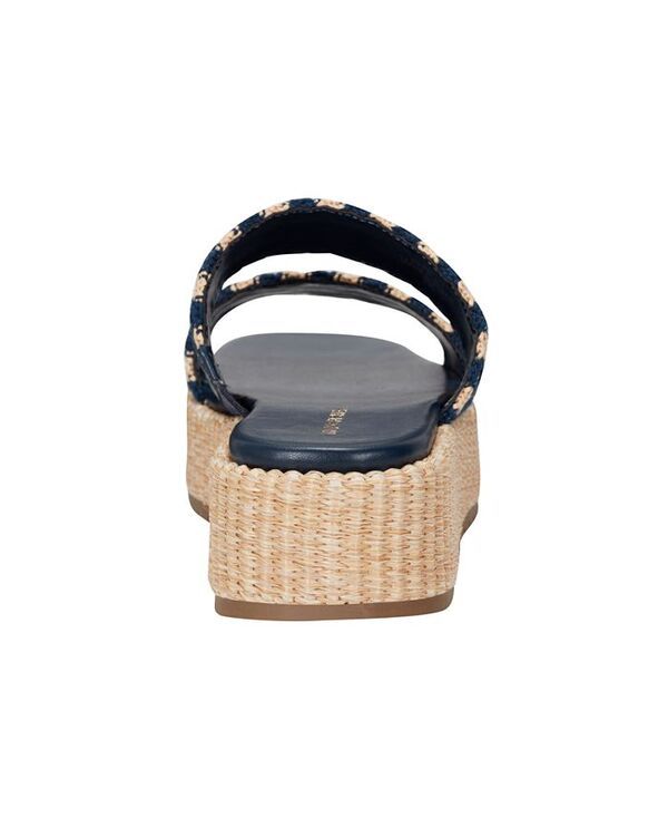 マークフィッシャー レディース シューズ サンダル Marc Fisher Womens Pelma Casual SlipOn Sandals Navy Stripe Multi ネイビー